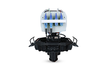 Cierre de Empalme FTTx segundo nivel para 8 acopladores SC simplex y Divisor Óptico 1X8 SCU grado IP68 Clamp-Block